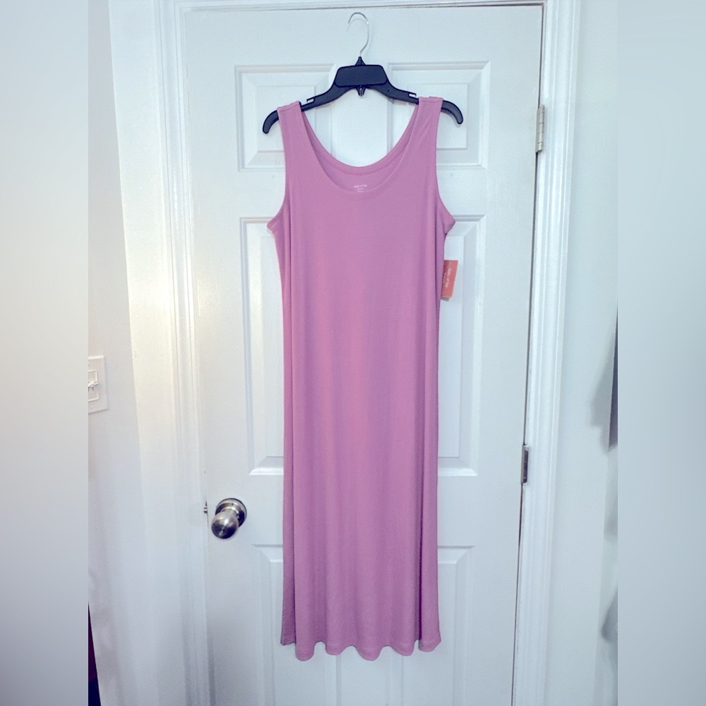 State of the day Pink Striped Sleeveless Intimates Ribbed Maxi Lounge